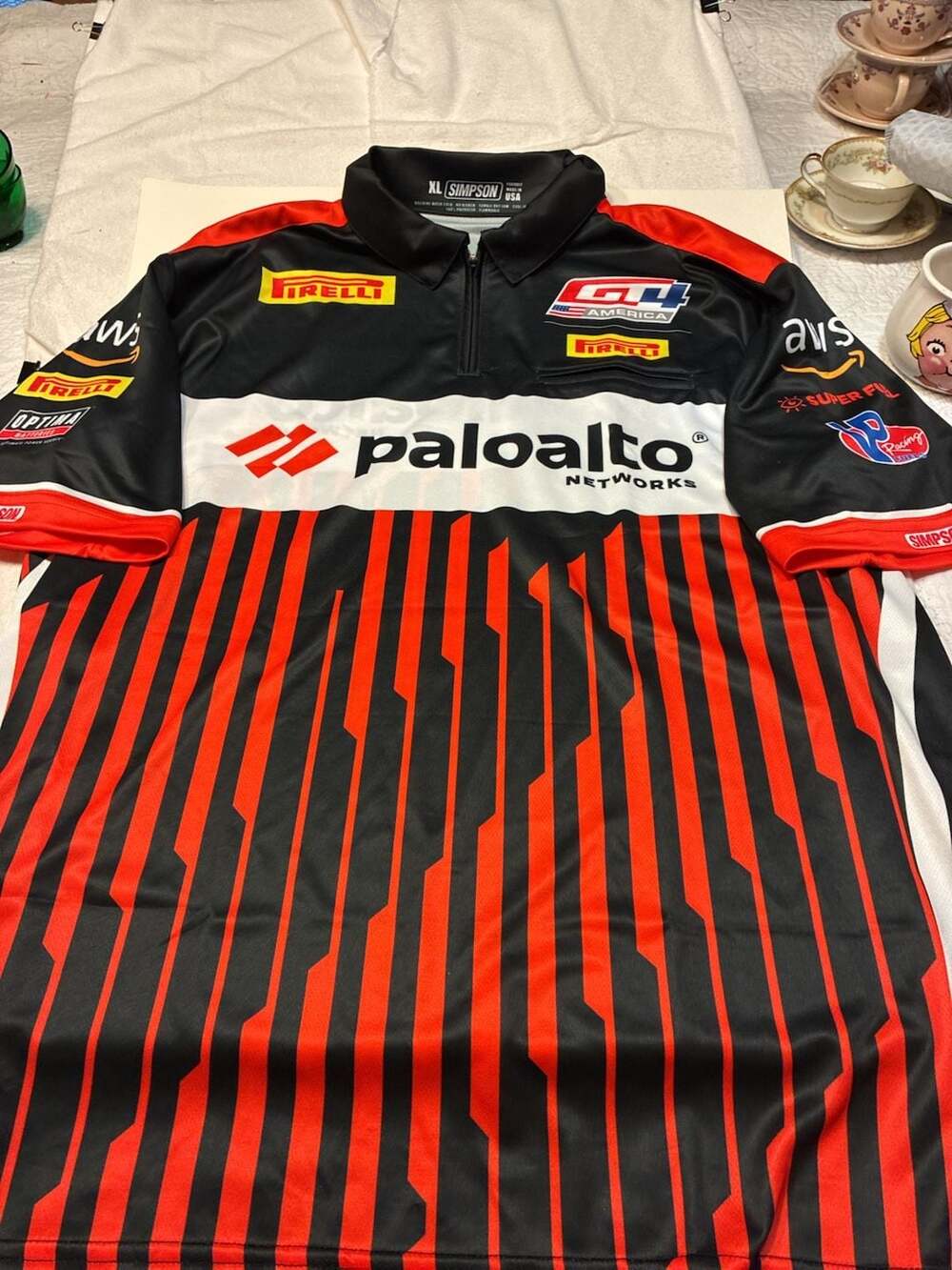 Simpson GT4 America Palo Alto Networks Pit Crew Racing Jersey Shirt XL